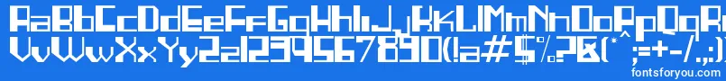 Шрифт Linea – белые шрифты на синем фоне
