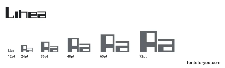 Linea Font Sizes