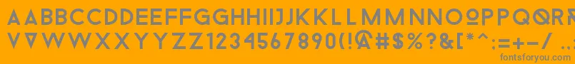 フォントDroidiga – オレンジの背景に灰色の文字