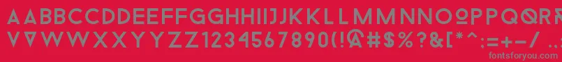 フォントDroidiga – 赤い背景に灰色の文字