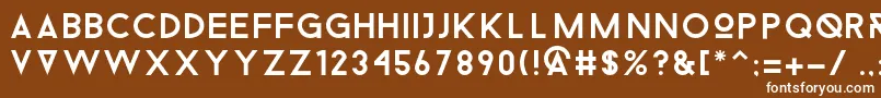 Шрифт Droidiga – белые шрифты на коричневом фоне