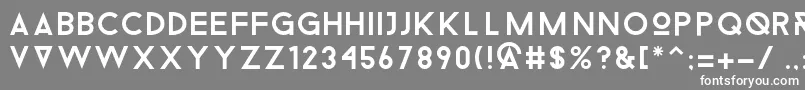 フォントDroidiga – 灰色の背景に白い文字
