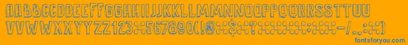 DkAntidote Font – Blue Fonts on Orange Background