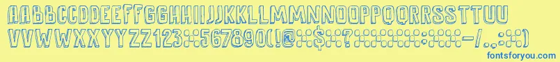 DkAntidote Font – Blue Fonts on Yellow Background