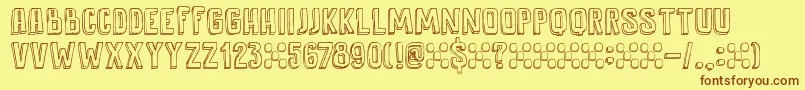 DkAntidote Font – Brown Fonts on Yellow Background