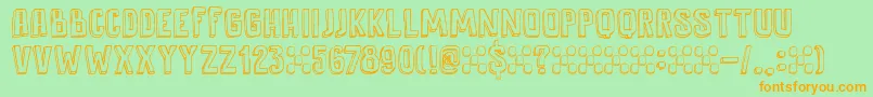 DkAntidote Font – Orange Fonts on Green Background