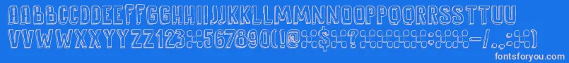 DkAntidote Font – Pink Fonts on Blue Background