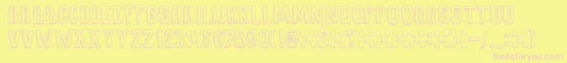 DkAntidote-fontti – vaaleanpunaiset fontit keltaisella taustalla