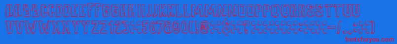 DkAntidote Font – Red Fonts on Blue Background