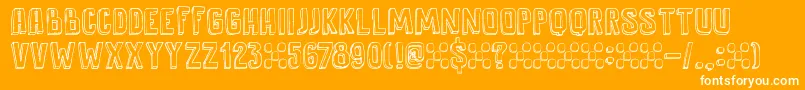 DkAntidote-Schriftart – Weiße Schriften auf orangefarbenem Hintergrund