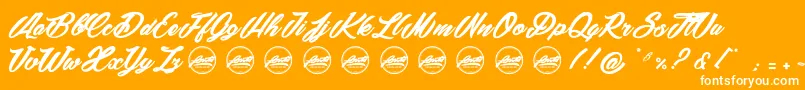 SnowballsSeasonPersonaluseonly Font – White Fonts on Orange Background