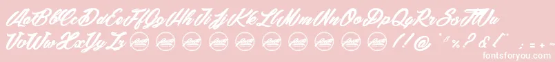 SnowballsSeasonPersonaluseonly Font – White Fonts on Pink Background