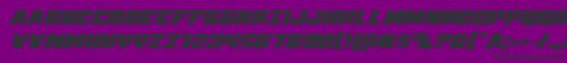 Virginhybrid Font – Black Fonts on Purple Background