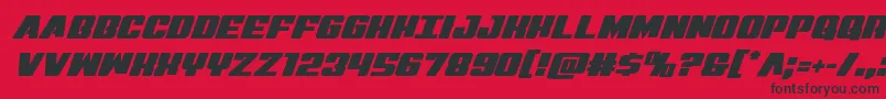 Virginhybrid Font – Black Fonts on Red Background