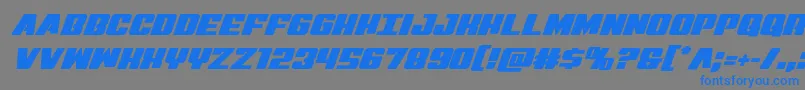 Virginhybrid Font – Blue Fonts on Gray Background