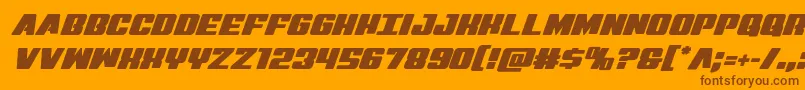 Virginhybrid Font – Brown Fonts on Orange Background
