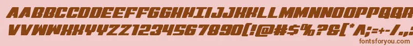 Virginhybrid Font – Brown Fonts on Pink Background