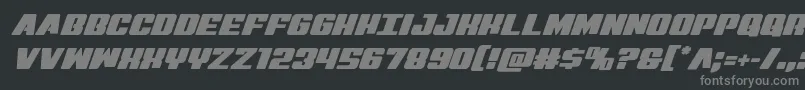 Virginhybrid-Schriftart – Graue Schriften auf schwarzem Hintergrund