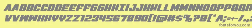 Virginhybrid Font – Gray Fonts on Yellow Background