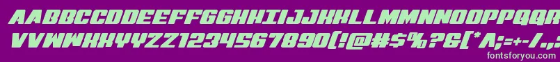 Virginhybrid Font – Green Fonts on Purple Background