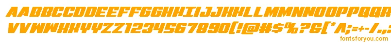 Virginhybrid-Schriftart – Orangefarbene Schriften