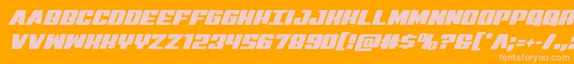 Virginhybrid Font – Pink Fonts on Orange Background