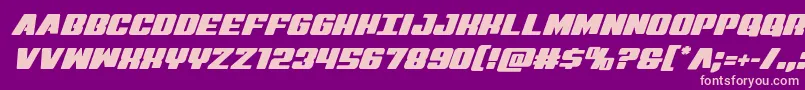 Virginhybrid Font – Pink Fonts on Purple Background