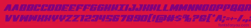 Virginhybrid-fontti – violetit fontit punaisella taustalla