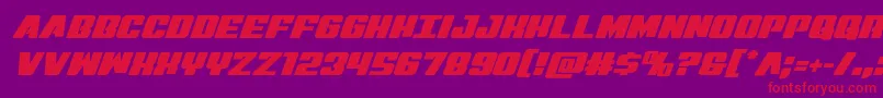 Virginhybrid Font – Red Fonts on Purple Background