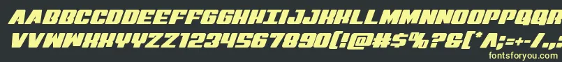 Virginhybrid Font – Yellow Fonts on Black Background