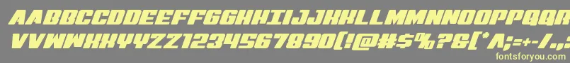 Virginhybrid Font – Yellow Fonts on Gray Background