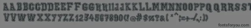 XiloGaldinoOutline Font – Black Fonts on Gray Background