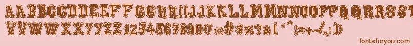 XiloGaldinoOutline Font – Brown Fonts on Pink Background