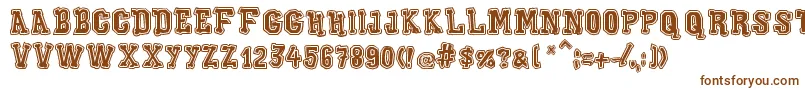 XiloGaldinoOutline Font – Brown Fonts on White Background