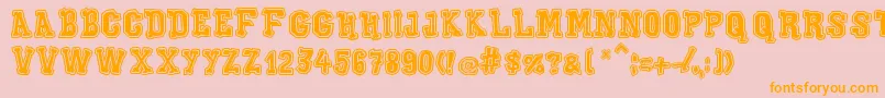 XiloGaldinoOutline Font – Orange Fonts on Pink Background