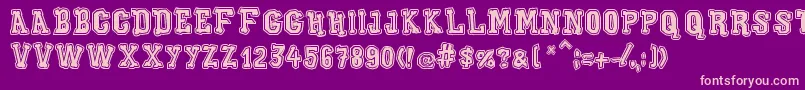 XiloGaldinoOutline Font – Pink Fonts on Purple Background