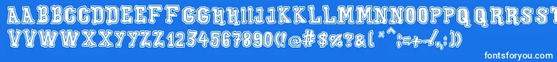 XiloGaldinoOutline Font – White Fonts on Blue Background