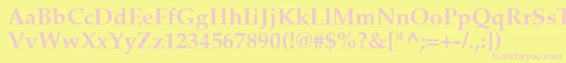 AgpalatialBold Font – Pink Fonts on Yellow Background