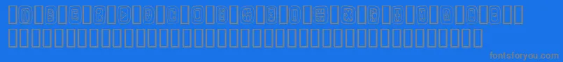 フォントNaturalSigns – 青い背景に灰色の文字