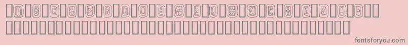フォントNaturalSigns – ピンクの背景に灰色の文字