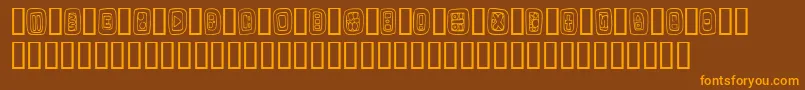 NaturalSigns-Schriftart – Orangefarbene Schriften auf braunem Hintergrund