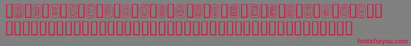 NaturalSigns-Schriftart – Rote Schriften auf grauem Hintergrund