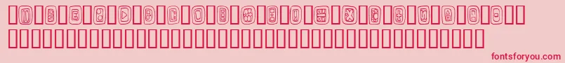フォントNaturalSigns – ピンクの背景に赤い文字