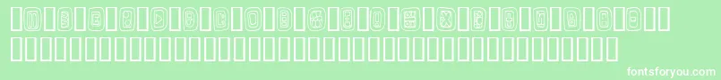 フォントNaturalSigns – 緑の背景に白い文字