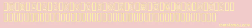 NaturalSigns-Schriftart – Gelbe Schriften auf rosa Hintergrund