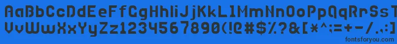 Disco7 Font – Black Fonts on Blue Background