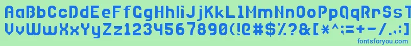 Disco7 Font – Blue Fonts on Green Background