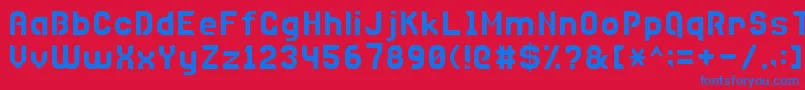More about Disco7 Font Disco7 Font – Blue Fonts on Red Background