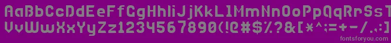 フォントDisco7 – 紫の背景に灰色の文字