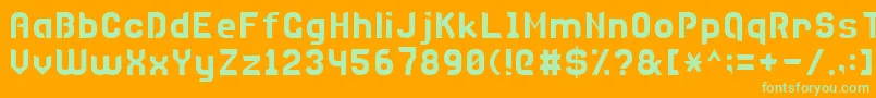 Disco7 Font – Green Fonts on Orange Background